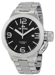 TW Steel Canteen Czarny/Stal Ø45 mm CB5