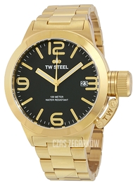 TW Steel Canteen Czarny/Stal w odcieniu złota Ø45 mm CB91