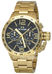 TW Steel Canteen Czarny/Stal w odcieniu złota Ø45 mm CB93