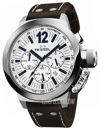 TW Steel Ceo Canteen Biały/Skóra Ø50 mm CE1008