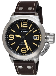 TW Steel Canteen Czarny/Skóra Ø45 mm CS31