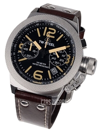 TW Steel Canteen Czarny/Skóra Ø45 mm CS33