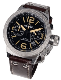 TW Steel Canteen Czarny/Skóra Ø50 mm CS34