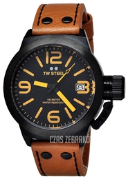 TW Steel Canteen Czarny/Skóra Ø45 mm CS41