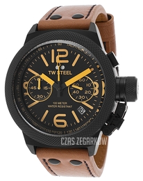 TW Steel Canteen Czarny/Skóra Ø45 mm CS43