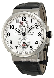 Ulysse Nardin Marine Collection Chronometer Srebrny/Skóra Ø43 mm 1183-126-61