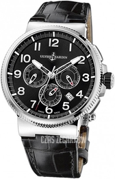 Ulysse Nardin Marine Collection Chronograph Czarny/Skóra Ø43 mm 1503-150-62
