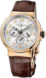 Ulysse Nardin Marine Collection Chronograph Manufacture Srebrny/Skóra Ø43 mm 1506-150-61