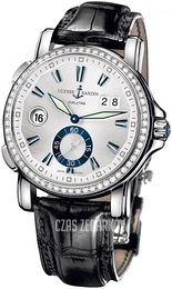 Ulysse Nardin Dual Time Srebrny/Skóra Ø42 mm 243-55B-91