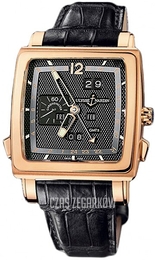 Ulysse Nardin Perpetual Calendar Quadrato Czarny/Skóra Ø42 mm 326-90-62