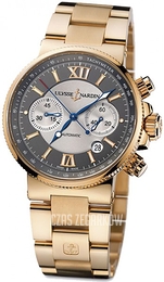 Ulysse Nardin Marine Collection Chronograph Szary/18 karatowe różowe złoto Ø41 mm 356-66-8-319