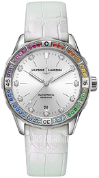 Ulysse Nardin Diver Srebrny/Skóra Ø39 mm 8163-182B1LE-1A-RAIN-1A