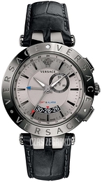 Versace V Race GMT Szary/Skóra Ø46 mm 29G98D535S009