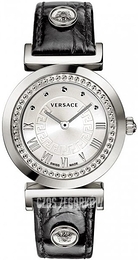 Versace Vanity Srebrny/Skóra Ø35 mm P5Q99D001S009