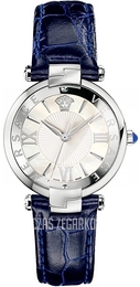 Versace Revive Srebrny/Skóra Ø36 mm VAI010016