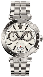 Versace Aion Srebrny/Stal Ø45 mm VE1D00319