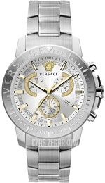 Versace New Chrono Chronograph 45mm Srebrny/Stal Ø45 mm VE2E00321