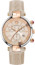 Versace Revive Kremowy/Skóra Ø41 mm VE2M00321