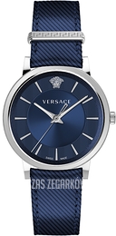 Versace V Circle Niebieski/Skóra Ø42 mm VE5A00120