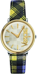 Versace V Circle Czarny/Skóra Ø38 mm VE8100118