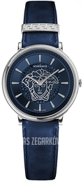 Versace V Circle Niebieski/Skóra Ø38 mm VE8101619