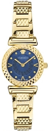 Versace Mini Vanity Niebieski/Stal w odcieniu złota Ø28 mm VEAA01420