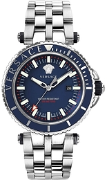 Versace V Race Diver Niebieski/Stal Ø46 mm VEAK00418