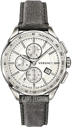 Versace Glaze Srebrny/Skóra Ø44 mm VEBJ00118