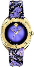 Versace Shadov Purpurowy/Skóra Ø39 mm VEBM00218