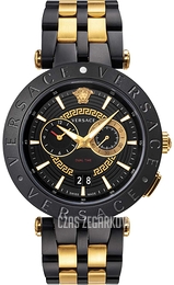Versace V Race Czarny/Stal Ø46 mm VEBV00619