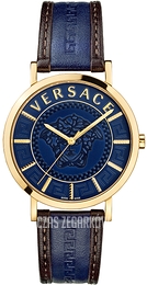 Versace V Essential Niebieski/Skóra Ø40 mm VEJ400321