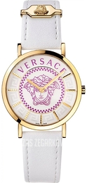 Versace Srebrny/Skóra Ø36 mm VEK400321