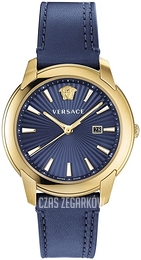 Versace V Urban Niebieski/Skóra Ø42 mm VELQ00319