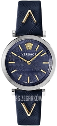 Versace V Twist Niebieski/Skóra Ø37 mm VELS00119