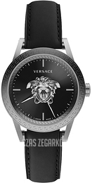 Versace Palazzo Czarny/Skóra Ø44 mm VERD01220