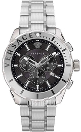 Versace Casual Chrono Czarny/Stal Ø48 mm VERG00518