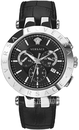 Versace V Race Set Czarny/Skóra Ø42 mm VERQ00520
