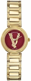 Versace Virtus Set Czerwony/Stal w odcieniu złota Ø28 mm VET300321