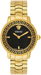 Versace V Icon Czarny/Stal w odcieniu złota Ø30 mm VEUCA0824