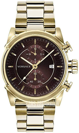 Versace Urban Brązowy/Stal w odcieniu złota Ø44 mm VEV400619