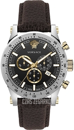 Versace Sporty Czarny/Skóra Ø44 mm VEV800119