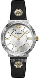 Versace Glam Lady Srebrny/Skóra Ø38 mm VEVE00820