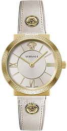 Versace Glamour Lady Srebrny/Skóra Ø39 mm VEVE00920