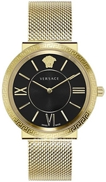 Versace Glamour Lady Czarny/Stal w odcieniu złota Ø39 mm VEVE01220