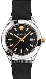 Versace Hellenyium Czarny/Skóra Ø42 mm VEVK00120