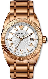 Versace V Sport II Biały/Stal w kolorze różowego złota Ø42 mm VFE090013