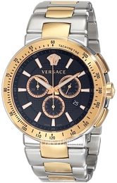 Versace Mystique Chrono Czarny/Stal Ø45 mm VFG100014