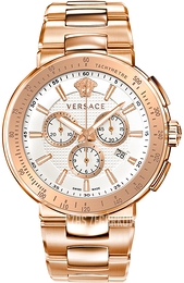 Versace Mystique Sport Biały/Stal w kolorze różowego złota Ø46 mm VFG180016
