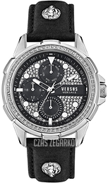 Versus by Versace Crystal Czarny/Skóra Ø46 mm VSP1M0121