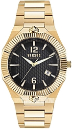 Versus by Versace Czarny/Stal w odcieniu złota Ø42 mm VSP1P0721